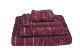 Pip Studio Jasmin Jacquard washandje Donkerroze 16x22 cm