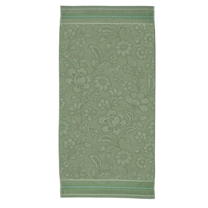Pip Studio Jasmin Jacquard drap de douche Vert 70x140 cm