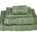 Pip Studio Pip Studio Jasmin Jacquard handdoek Groen 55x100 cm