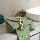 Pip Studio Pip Studio Serviette Jasmin Jacquard Vert 55x100 cm