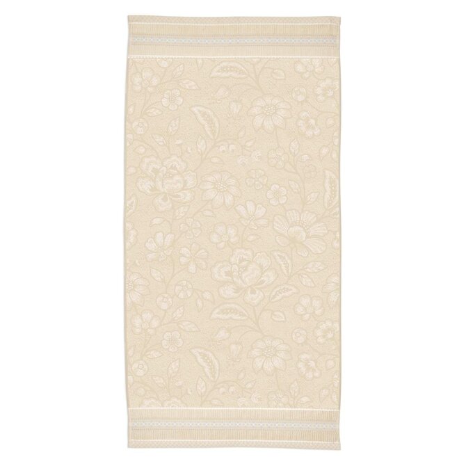 Pip Studio Jasmin Jacquard douchelaken Zand 70x140 cm