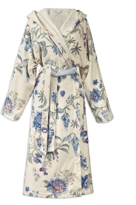 Pip Studio Secret Garden Bathrobe badjas Witblauw M