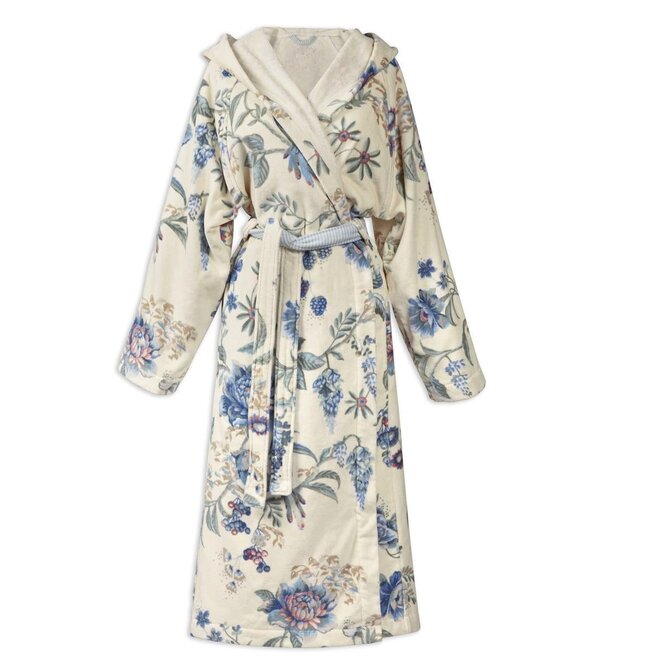 Pip Studio Secret Garden Bathrobe badjas Witblauw XL