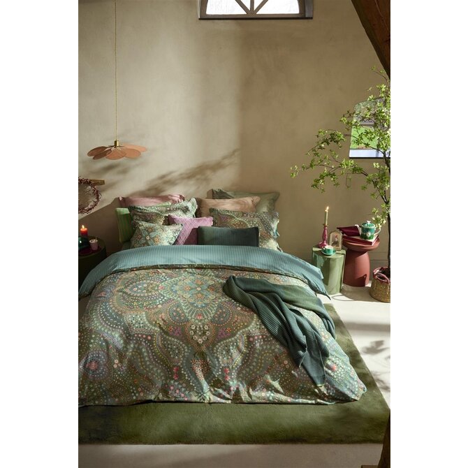 Pip Studio Housse de Couette Alfombra Vert 200x200/220