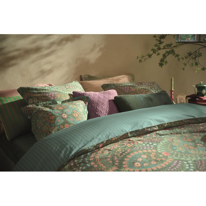 Pip Studio Dekbedovertrek Alfombra Groen 200x200/220 Pip Studio Dekbedovertrek Alfombra Groen 200x200/220