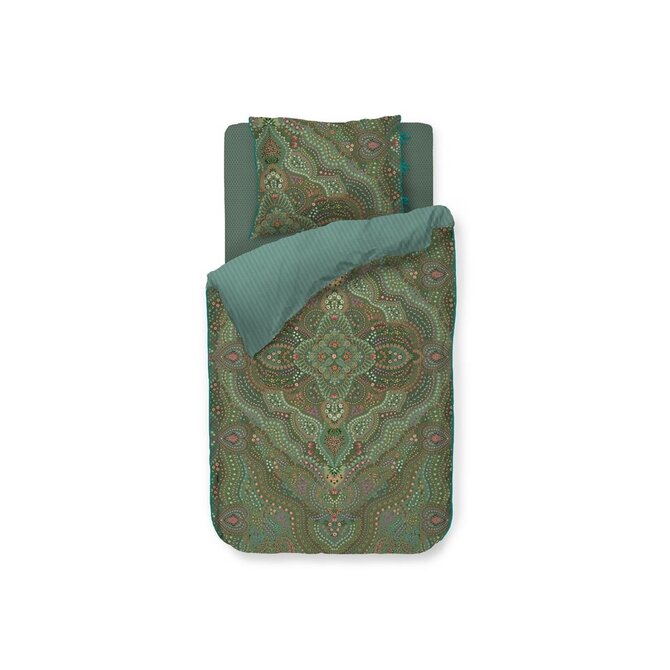 Pip Studio Housse de Couette Alfombra Vert 200x200/220