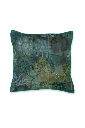 Pip Studio Jardin de noche vierkant sierkussen Donkerblauw 45x45 cm