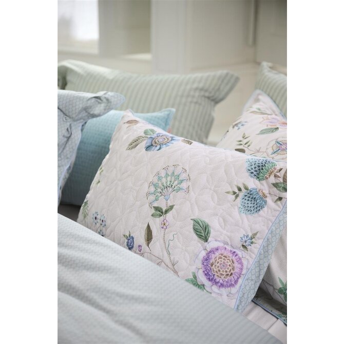 Coussin décoratif matelassé Pip Studio Flores Bailando Blanc cassé 45x70 cm