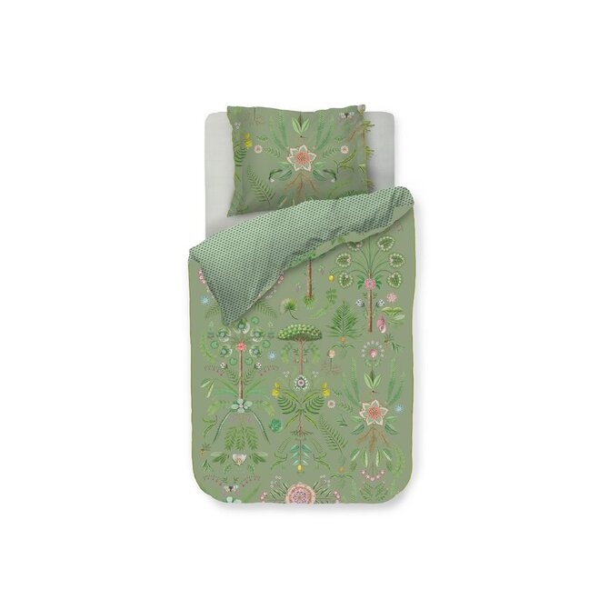 Pip Studio Dekbedovertrek Bamboleo Groen 240x200/220 Pip Studio Dekbedovertrek Bamboleo Groen 240x200/220