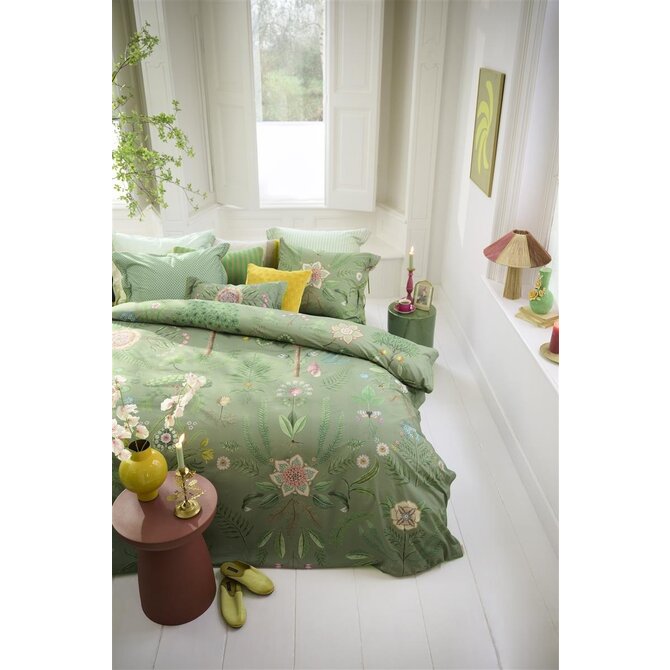 Pip Studio Dekbedovertrek Bamboleo Groen 260x200/220