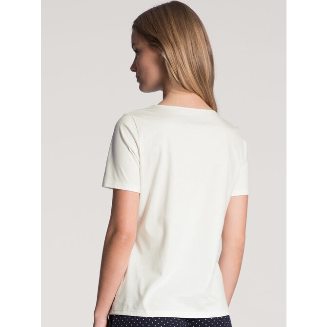 Calida Dames pyjamatop kort 14038 Star White (48/50) L Calida Dames pyjamatop kort 14038 Star White (48/50) L