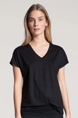 Calida Haut de pyjama pour femmes court 14337 Noir (40/42) S