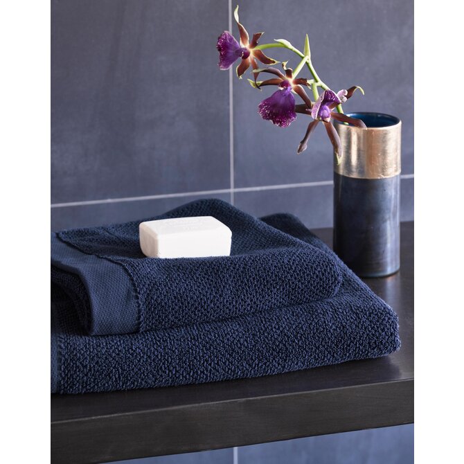 Essenza Connect Organic Uni Serviette Invité Bleu 30x50