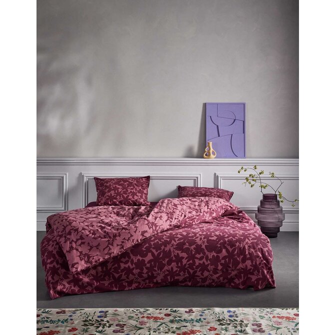 Essenza Imara Taie d'oreiller Bourgogne 60x70