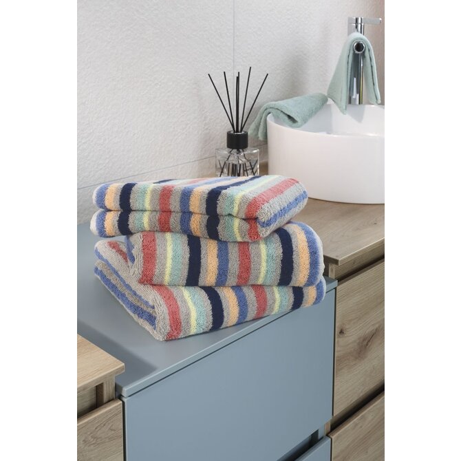 Cawo Play Rayures Serviette de douche 70/140 multicolore