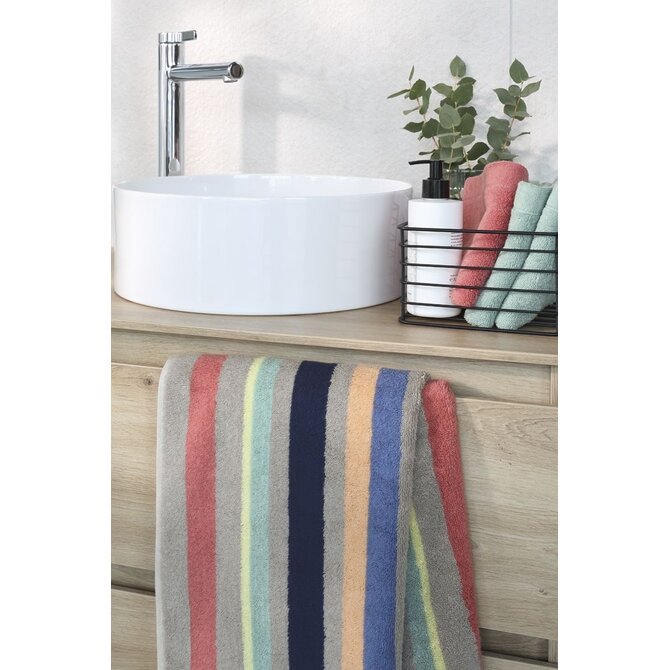 Cawo Play Bloc Rayures Serviette de Douche 70/140 multicolore