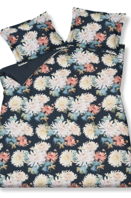 Vandyck Floral Bliss Taie d'oreiller (60x70) encre bleue