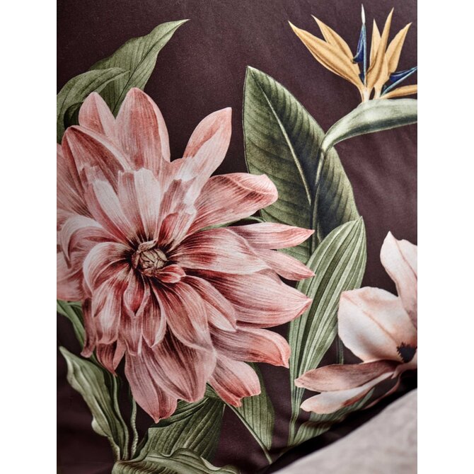 Vandyck Paradise Bloom 2 personnes (200x200/220) chocolat noir Vandyck Paradise Bloom 2 personnes (200x200/220) chocolat noir