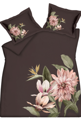 Vandyck Paradise Bloom Kussensloop (60x70) dark chocolate