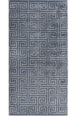 Cawo Noblesse Élégance Allover print Serviette d'invité 30/50 bleu nuit