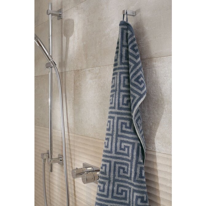 Cawo Noblesse Élégance Imprimé Allover Gant de toilette 16/22 bleu nuit