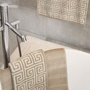 Cawö Cawo Noblesse Elegance Allover print Handdoek 50/100 sand