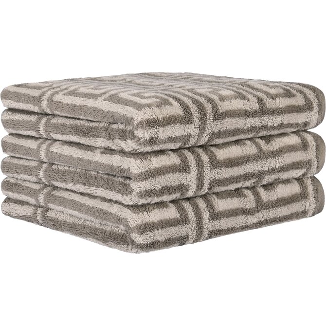 Cawo Noblesse Elegance Allover print Gezichtsdoekje 30/30 graphit