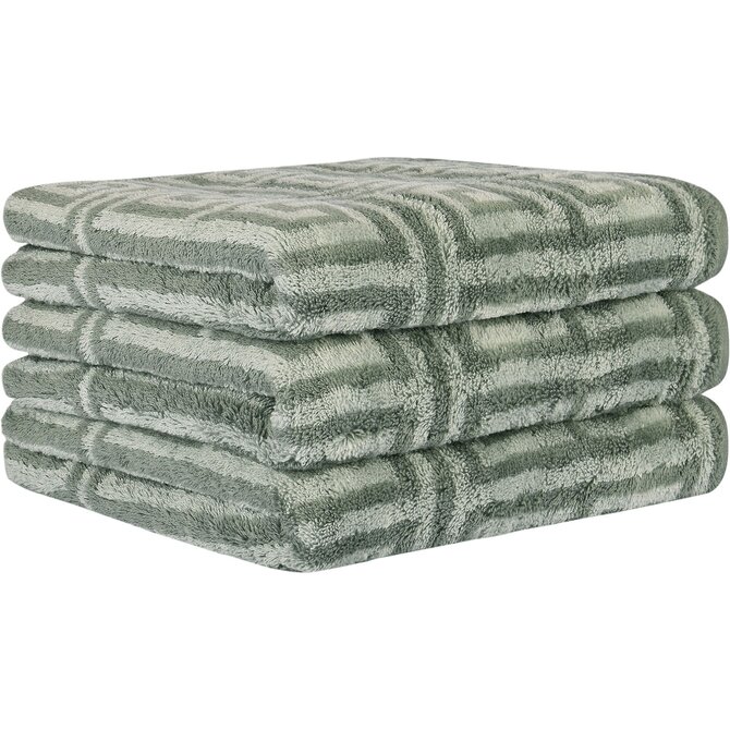 Cawo Noblesse Élégance Imprimé Allover Serviette 50/100 vert nordique Cawo Noblesse Élégance Imprimé Allover Serviette 50/100 vert nordique
