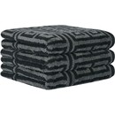 Cawö Cawo Noblesse Élégance Imprimé Allover Serviette 50/100 noir