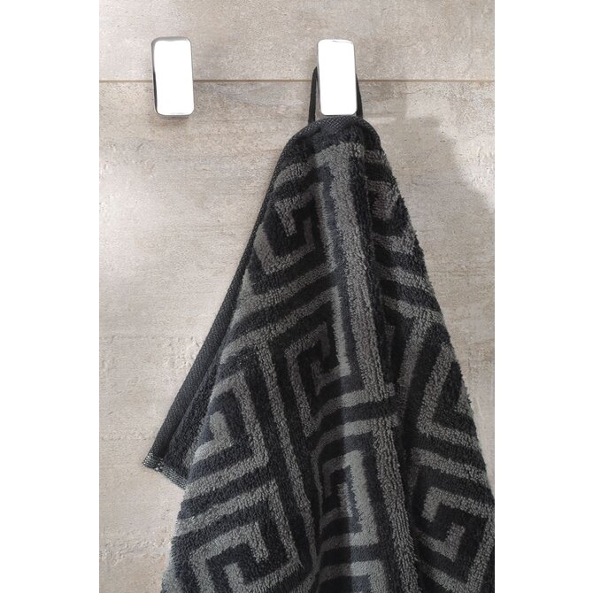 Cawo Noblesse Elegance Allover print Gastendoekje 30/50 zwart