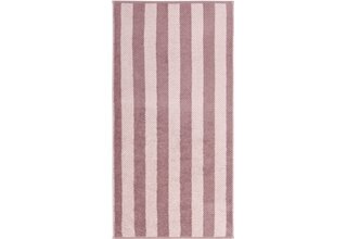 Cawo Pure Strepen Handdoek 50/100 vintage rose