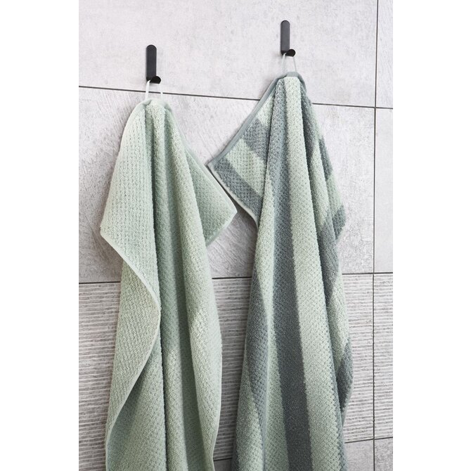 Cawo Pure Strepen Handdoek 50/100 mystic green Cawo Pure Strepen Handdoek 50/100 mystic green