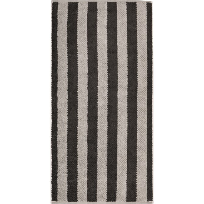 Cawo Pure Rayures Serviette 50/100 basalte