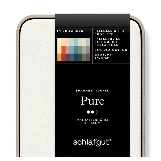 Schlafgut Pure Jersey Hoeslaken XL - 180x200 - 200x220 181 Off-White