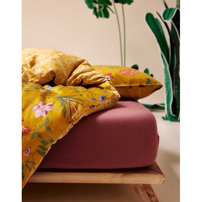 Essenza Marigold Dekbedovertrek Flower ochre 240x200/220