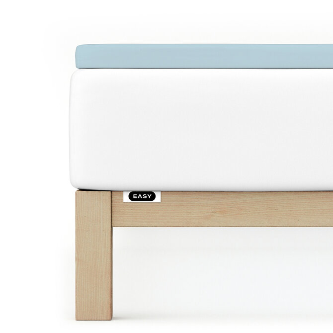 Schlafgut EASY Jersey Elasthan Topper Hoeslaken M - 120x200 - 130x220 536 Blue Light