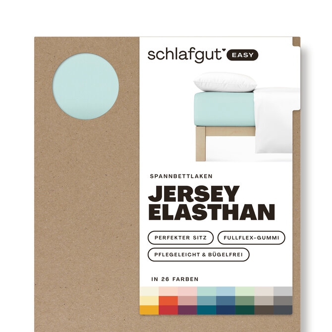 Schlafgut EASY Jersey Elasthan Hoeslaken M - 120x200 - 130x220 435 Petrol Light Schlafgut EASY Jersey Elasthan Hoeslaken M - 120x200 - 130x220 435 Petrol Light