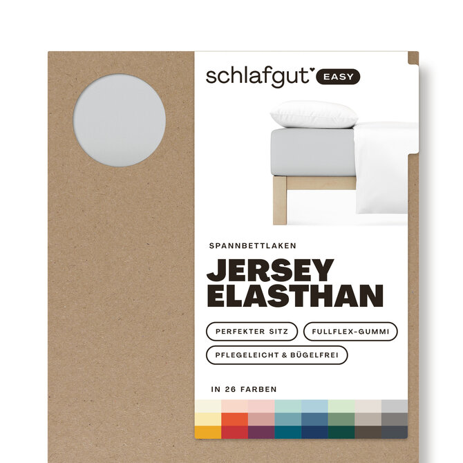 Schlafgut EASY Jersey Elasthan Hoeslaken M - 120x200 - 130x220 511 Grey Light Schlafgut EASY Jersey Elasthan Hoeslaken M - 120x200 - 130x220 511 Grey Light