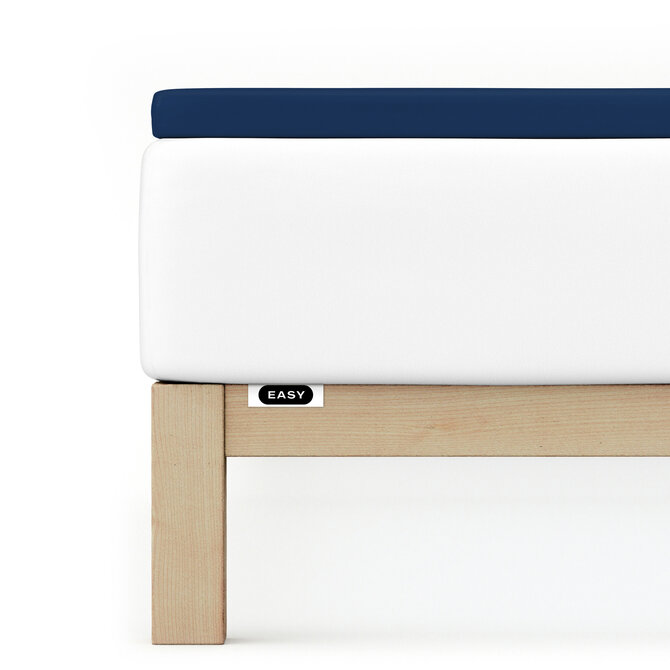 Schlafgut EASY Jersey Elasthan Topper Hoeslaken S - 90x190 - 100x220 570 Blue Deep