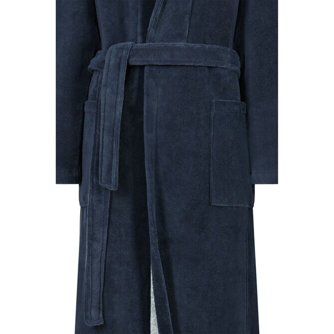 Cawo Femmes Peignoir de Bain avec Col Châle Uni 36/38 mer