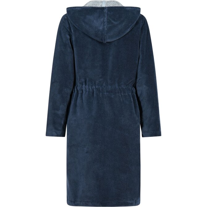 Cawo Femmes  Home Peignoir avec Capuche et fermeture éclair Uni 32/34 mer