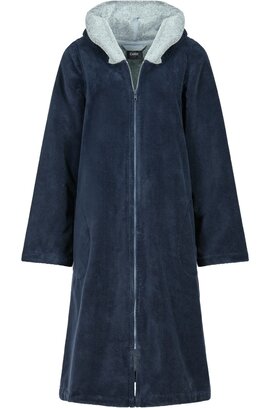Cawo Dames Home Peignoir avec Capuche et fermeture éclair Doubleface 841 36/38 mer