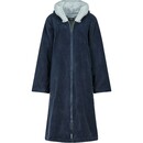 Cawö Cawo Femmes Home Peignoir avec Capuche et fermeture éclair Doubleface 48/50 mer