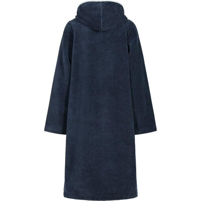 Cawo Dames  Home Badjas met Capuchon en ritssluiting Doubleface 48/50 sea