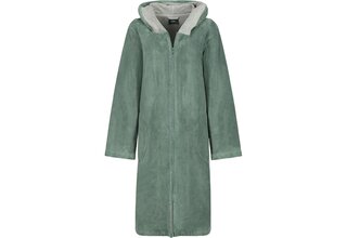 Cawo Dames Home Badjas met Capuchon en ritssluiting Doubleface 841 36/38 fjord