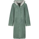Cawö Cawo Femmes Home Peignoir avec Capuche et fermeture éclair Doubleface 40/42 fjord