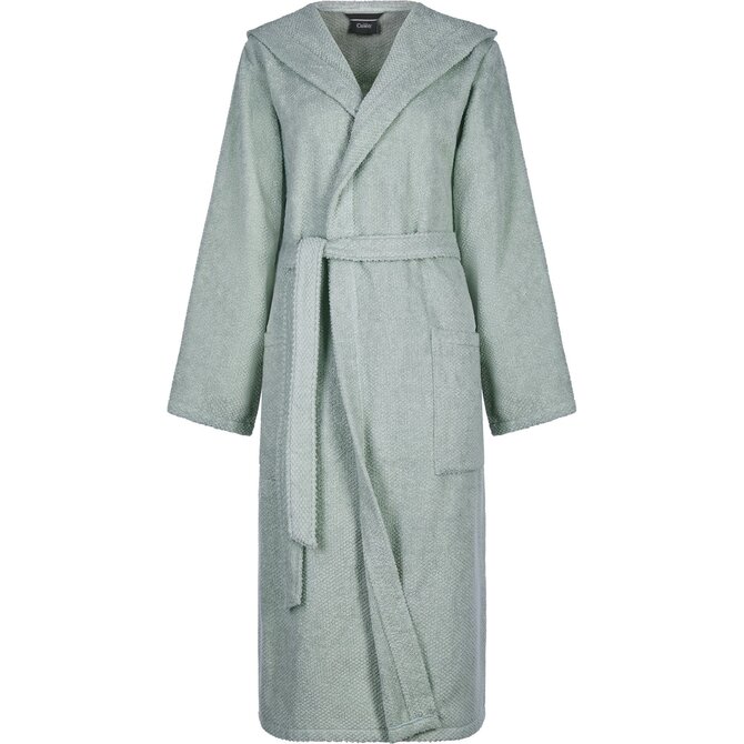 Cawo Dames Home Peignoir avec Capuche Uni S eucalyptus
