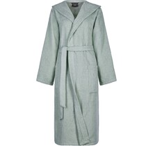 Cawo Femmes Peignoir de Bain avec Capuche Uni M eucalyptus