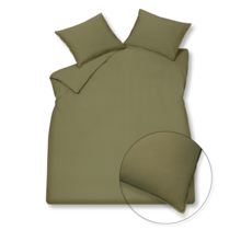 Vandyck Coton Lavé 2 personnes (200x200/220) martini olive