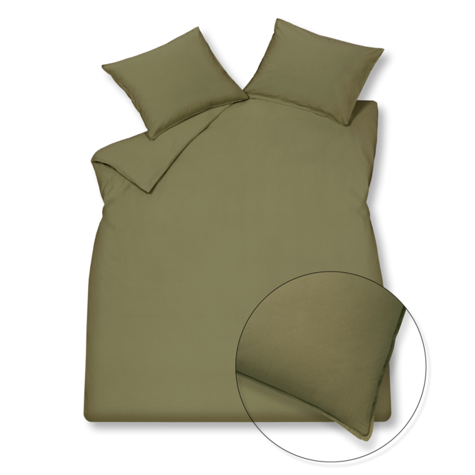 Vandyck Washed Cotton Kussensloop (60x70) martini olive